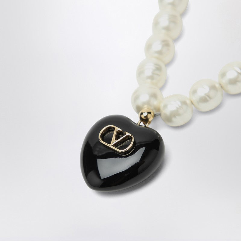 Valentino Garavani Coeur Royal pearl necklace