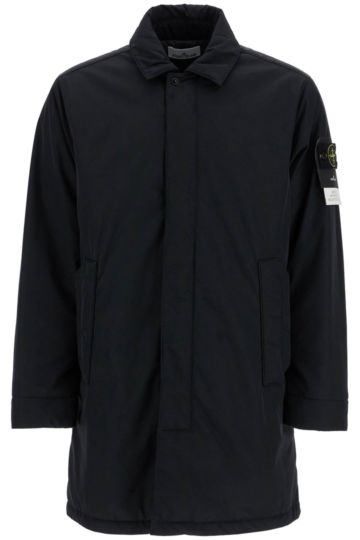 Stone Island Micro Twill Coat Jacket For   Black