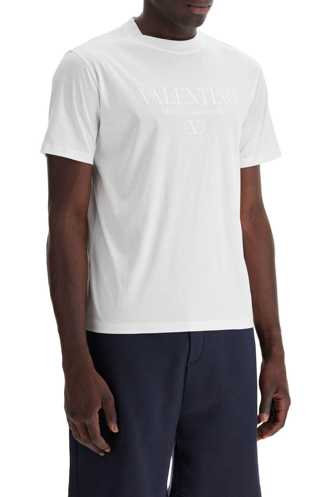 Valentino Garavani T Shirt With Logo Print   White