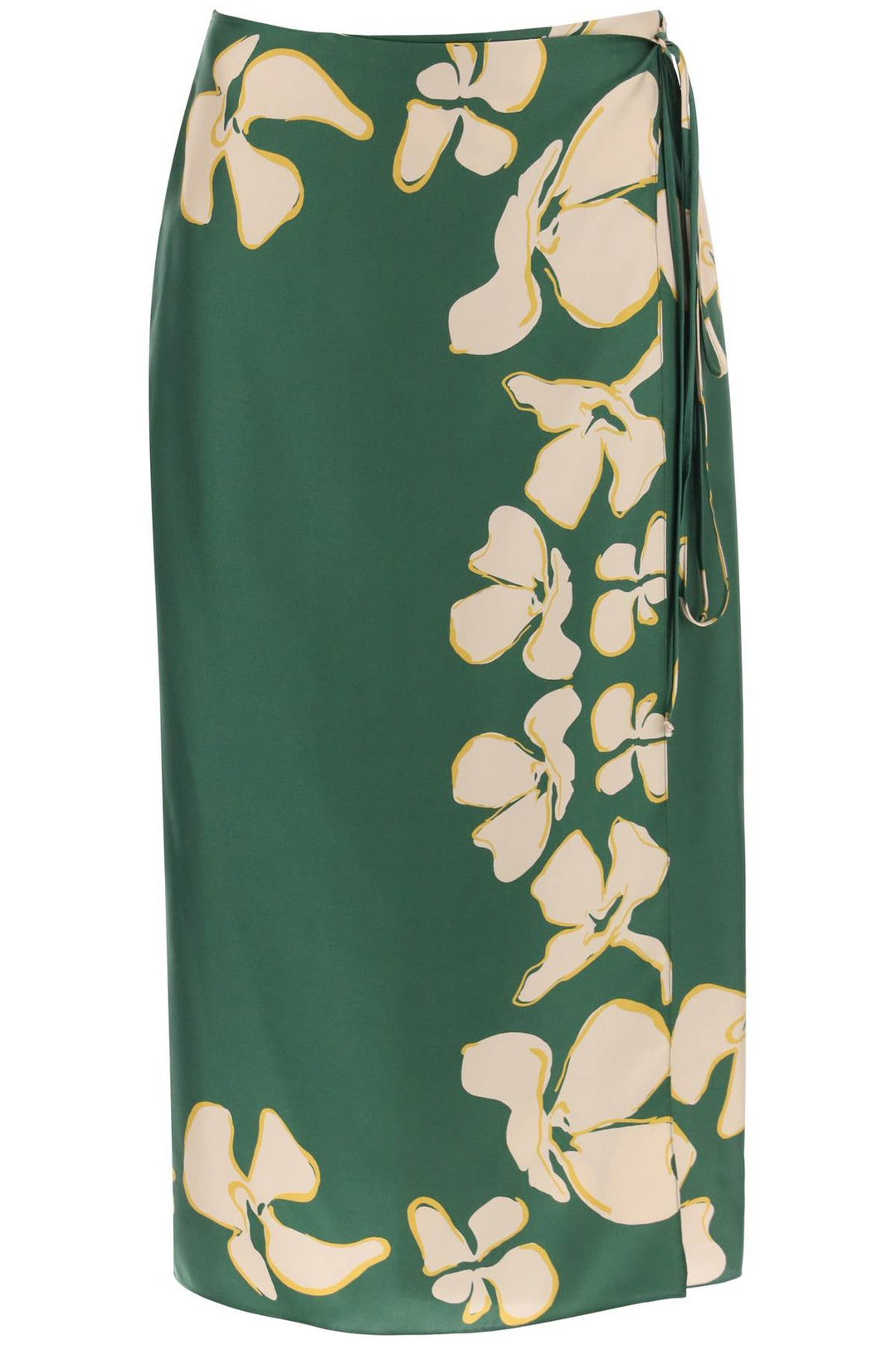 Raquel Diniz 'S Silk Floral Wrap Skirt   Verde