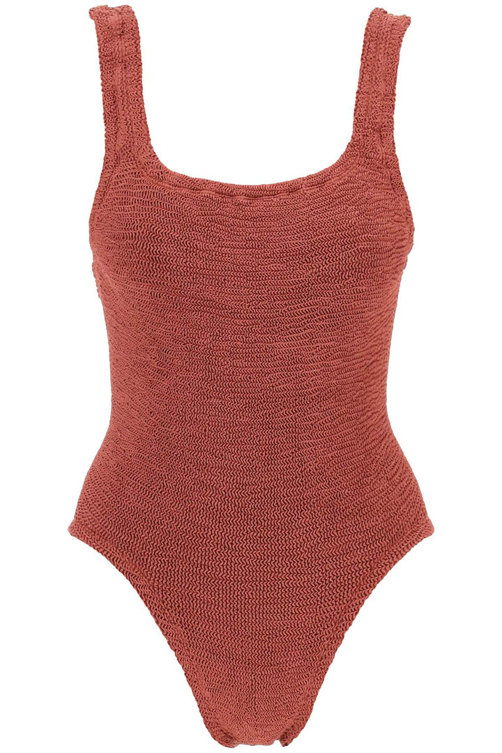 Hunza G. Square Neck Swimsuit   Brown