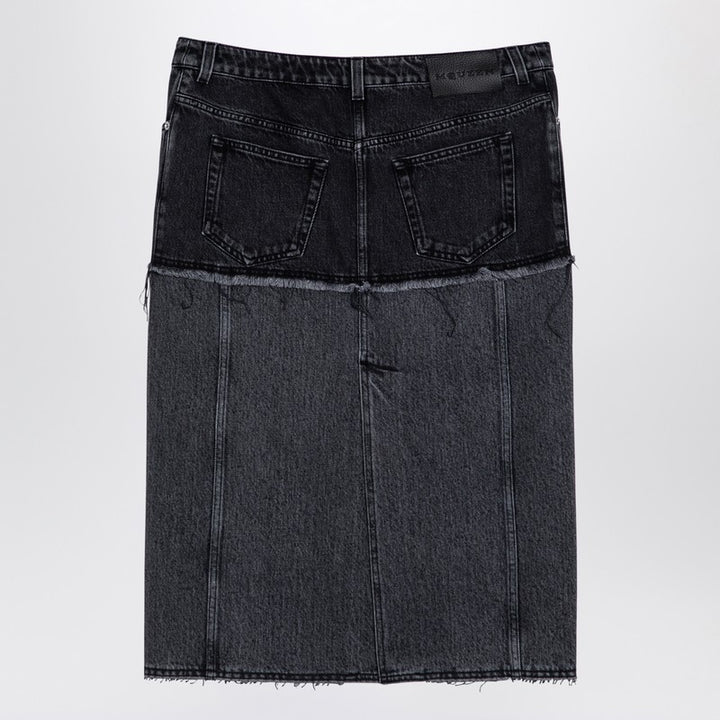 Alexander McQueen Two-tone denim skirt