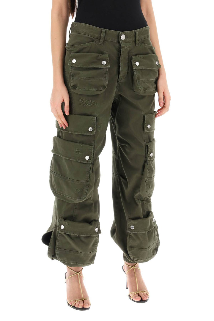 Dsquared2 Wide Leg Cargo Pants   Green