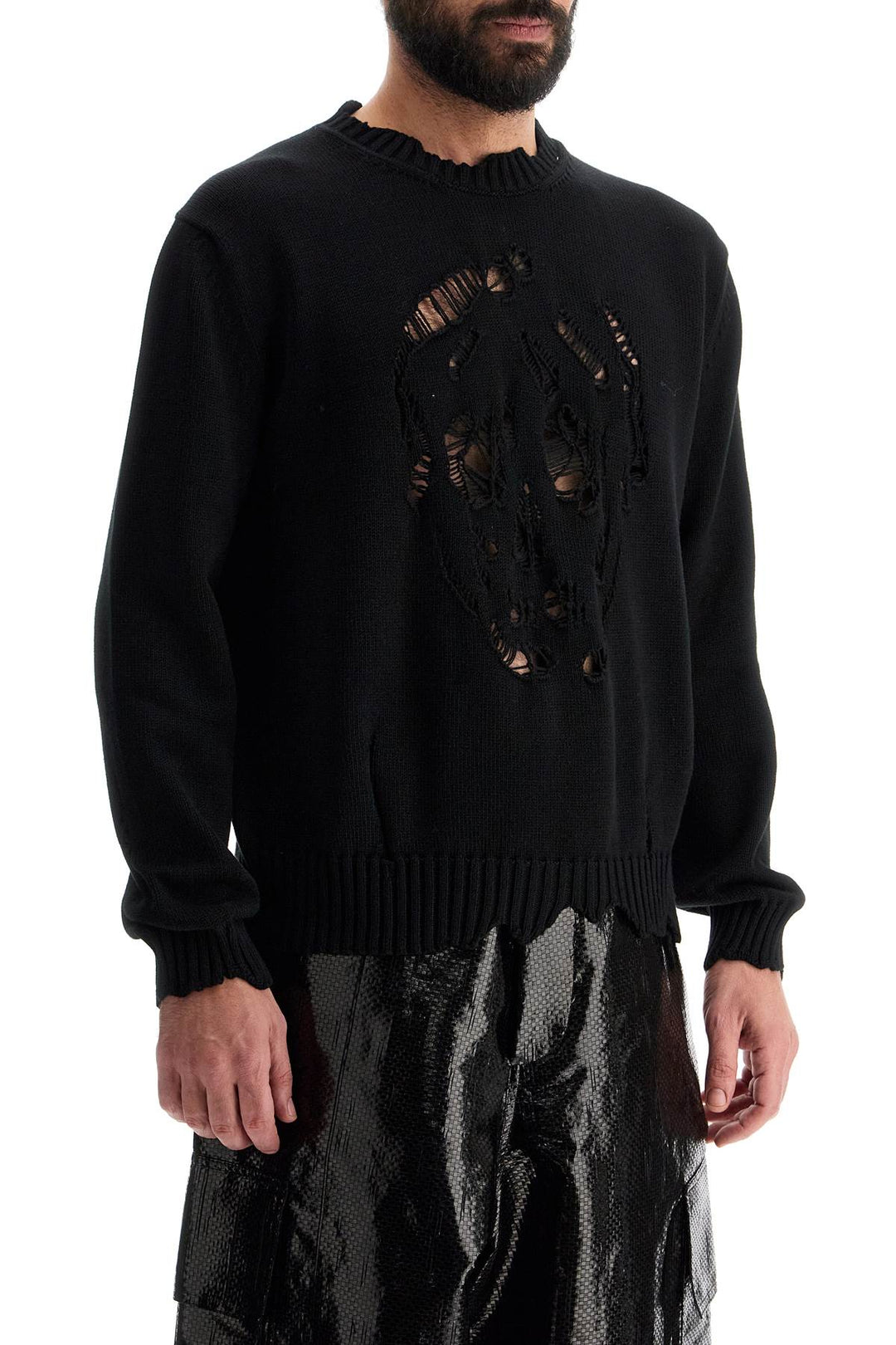 Alexander Mcqueen distressed skull print pullover