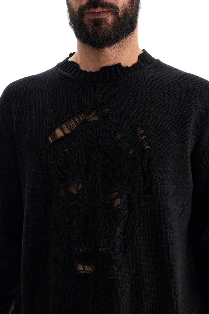 Alexander Mcqueen distressed skull print pullover