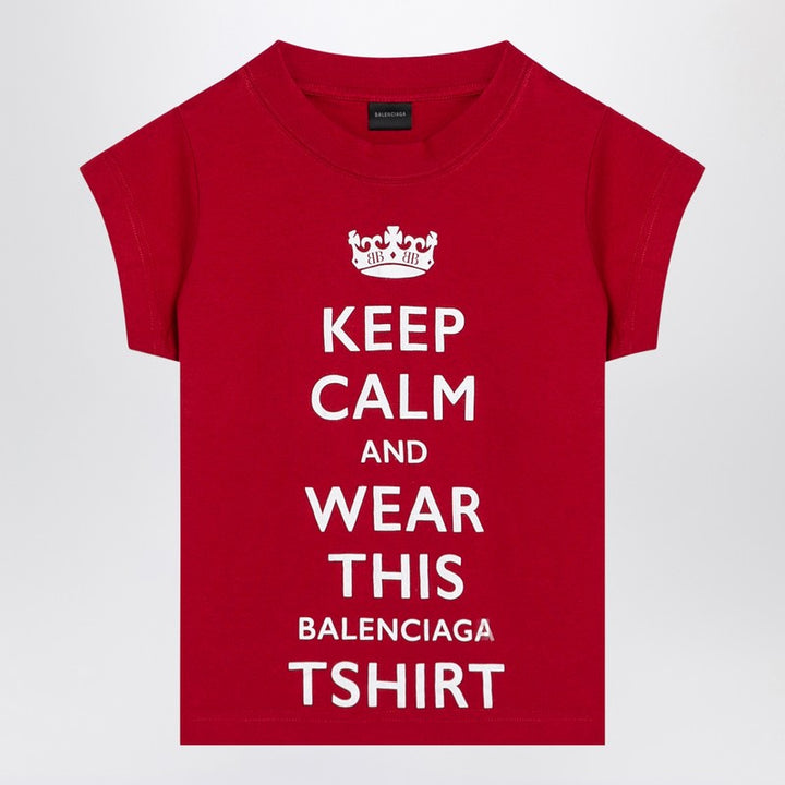 Balenciaga Keep Calm cropped t-shirt
