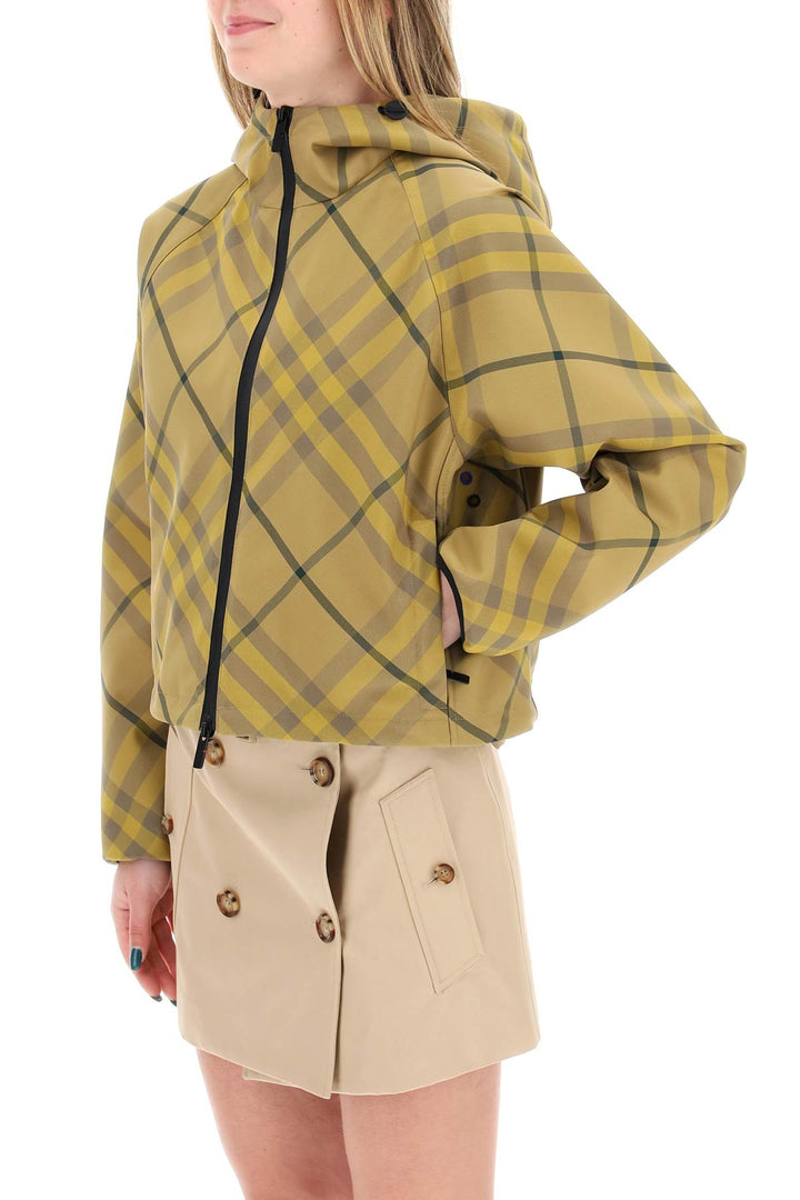 cropped burberry check jacket