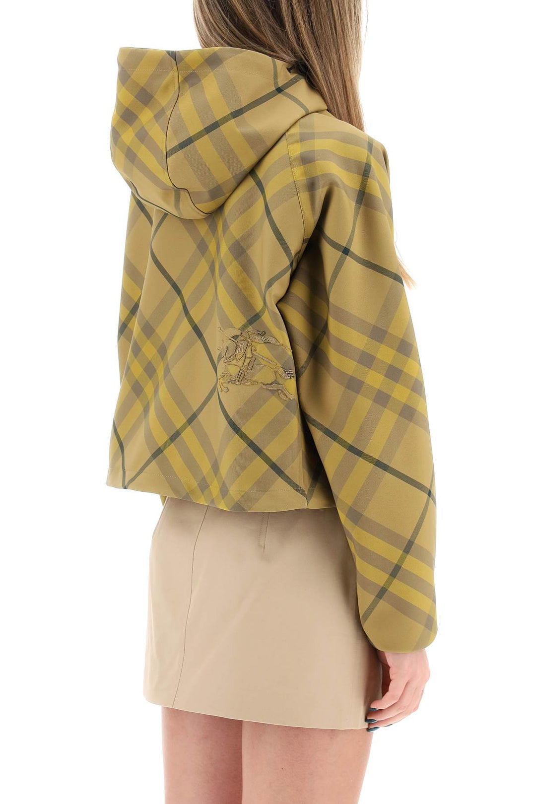 cropped burberry check jacket