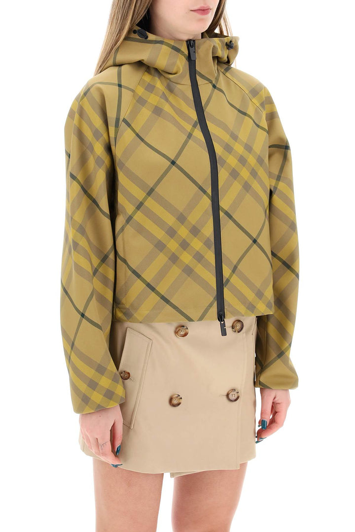 cropped burberry check jacket