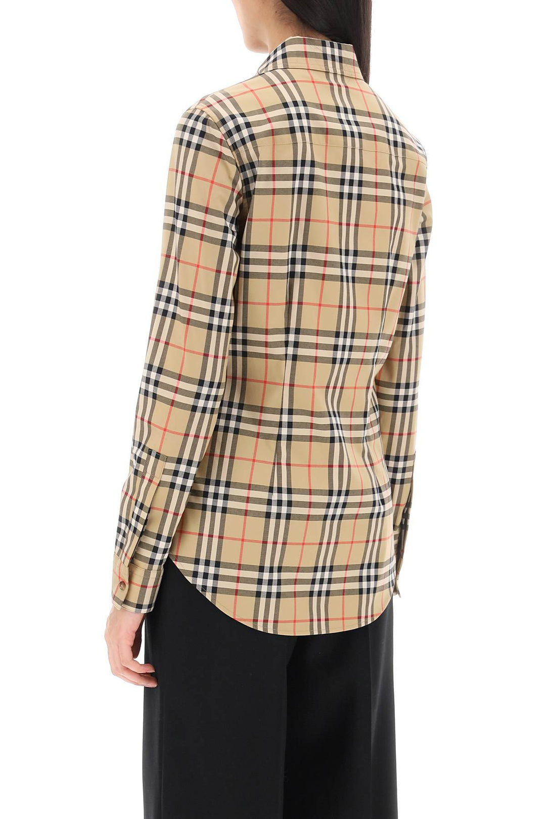 Burberry lapwing button-down shirt with vintage check pattern