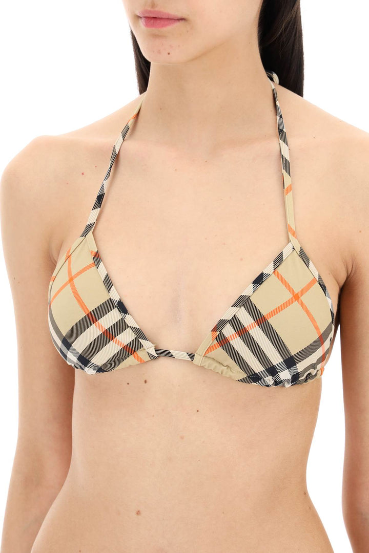 Burberry checkered bikini top