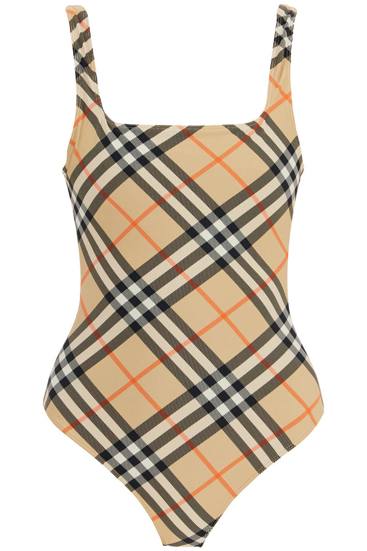 Burberry one-piece checkered swimsuit