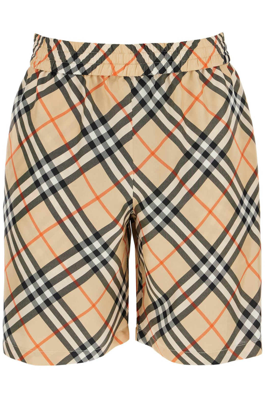 Burberry Checkered Silk Shorts