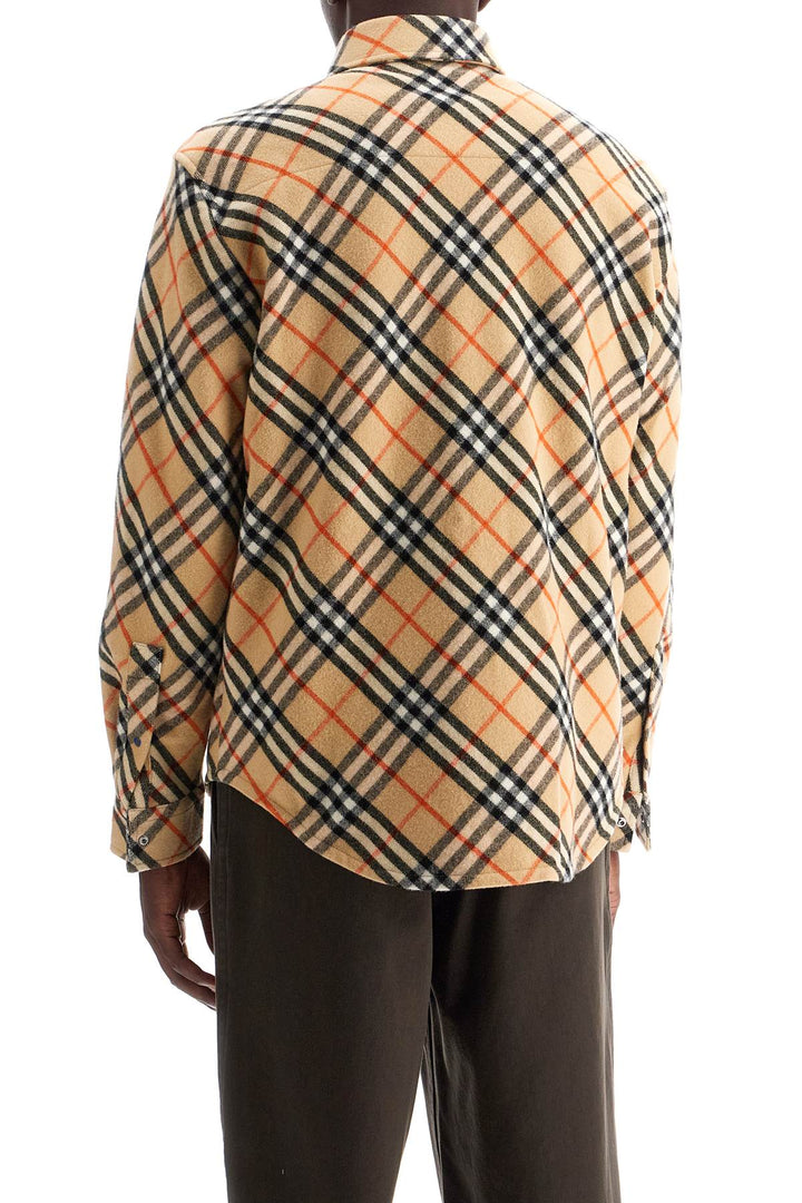 Burberry check wool overshirt