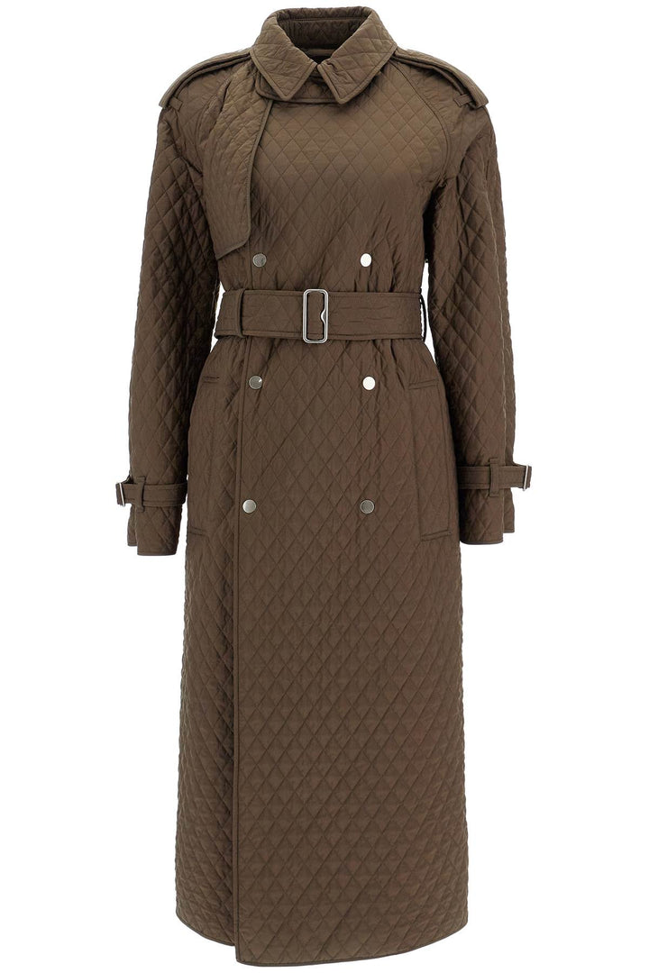 Burberry long quilted trench coat