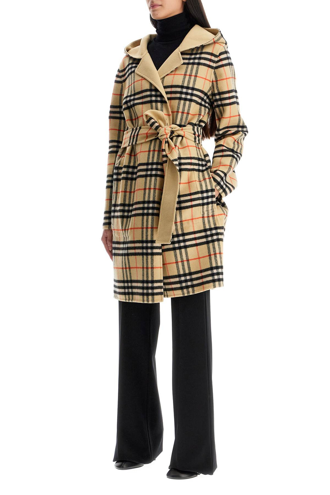 Burberry reversible wool coat with lap