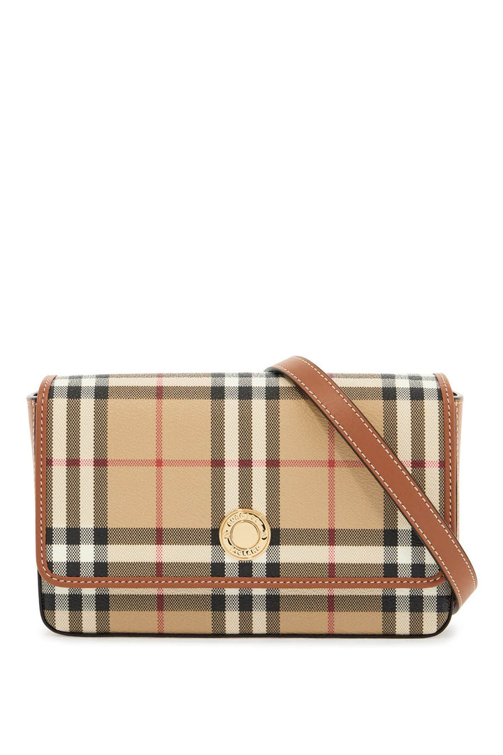 Burberry checkered shoulder bag with strap