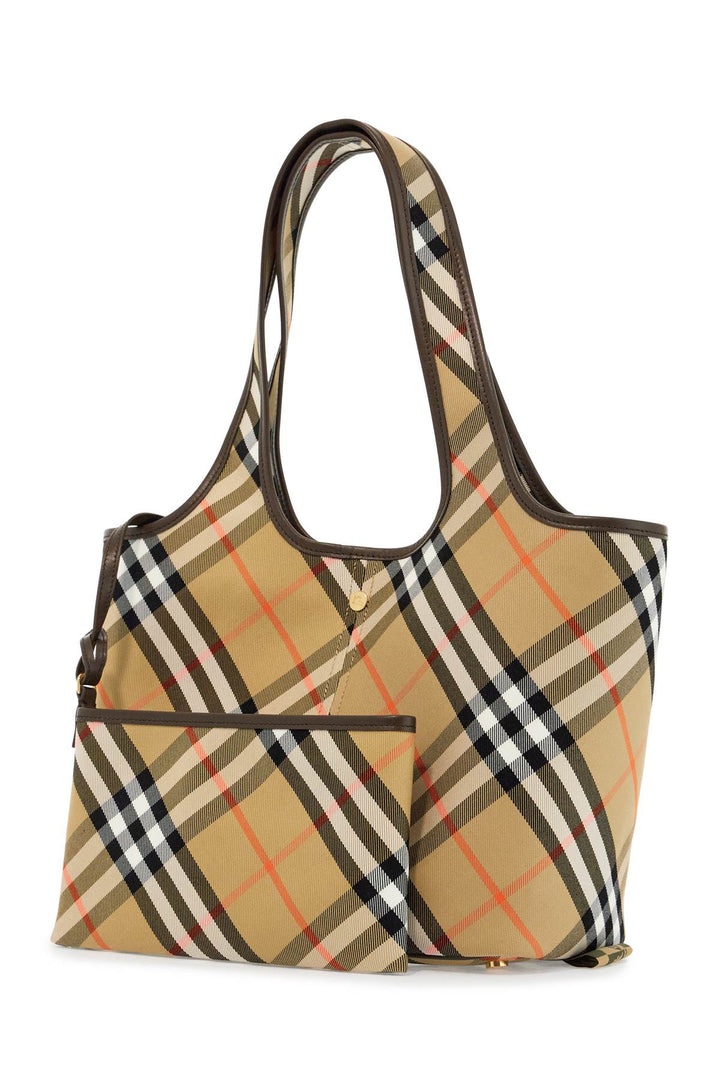 Burberry small checkered tote bag