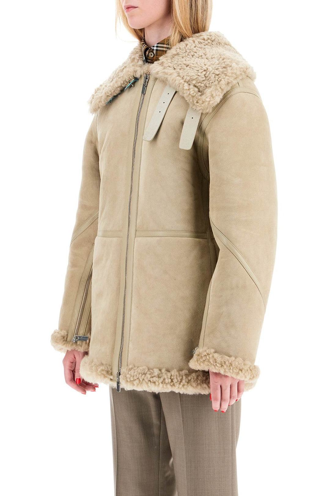 Burberry shearling aviator jacket