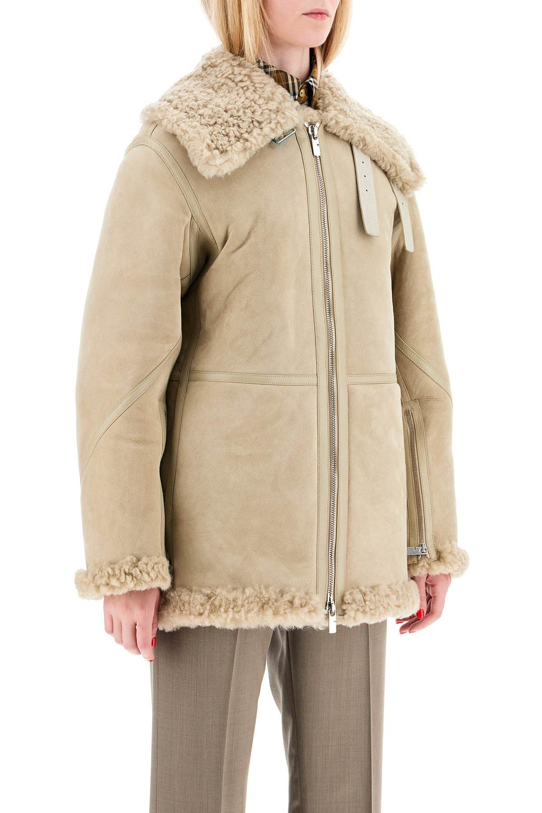 Burberry shearling aviator jacket