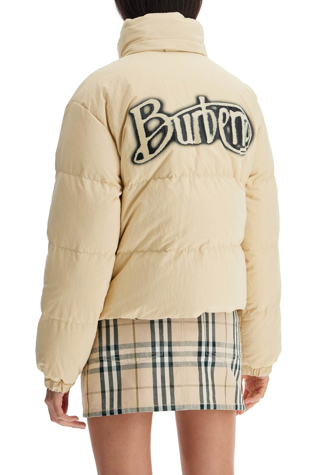 Burberry short reversible down jacket