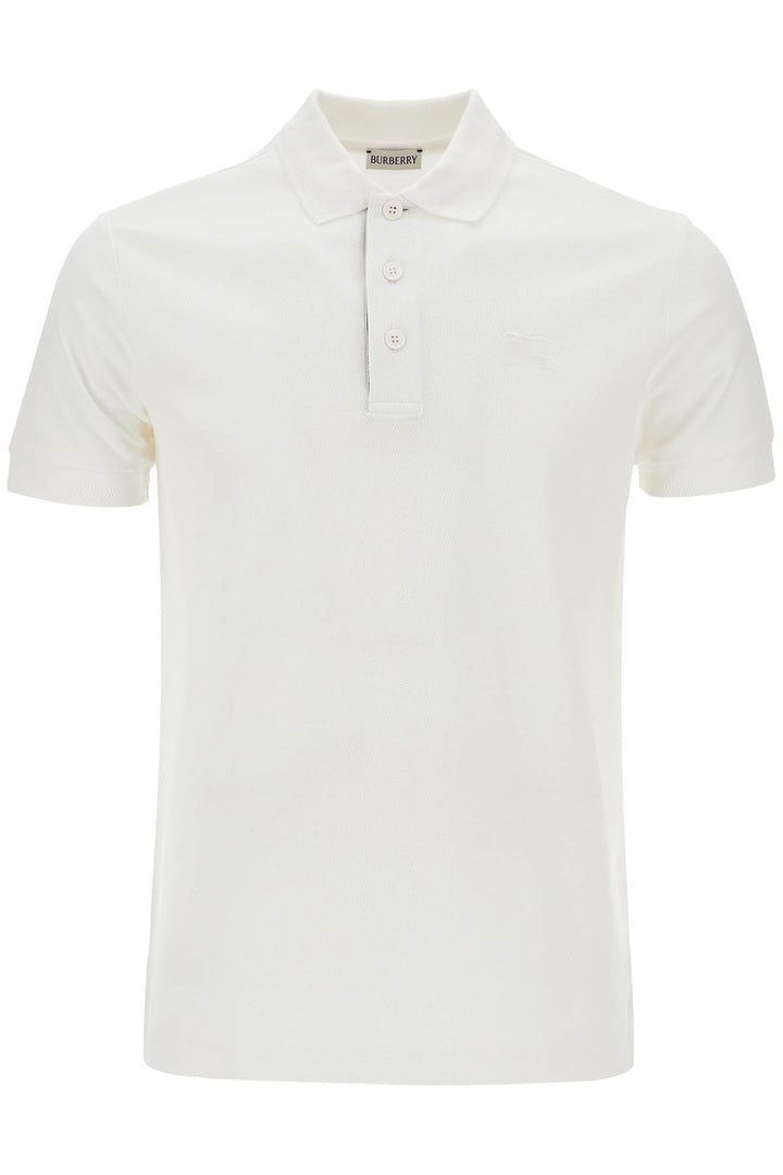 Burberry cotton polo with embroidered logo