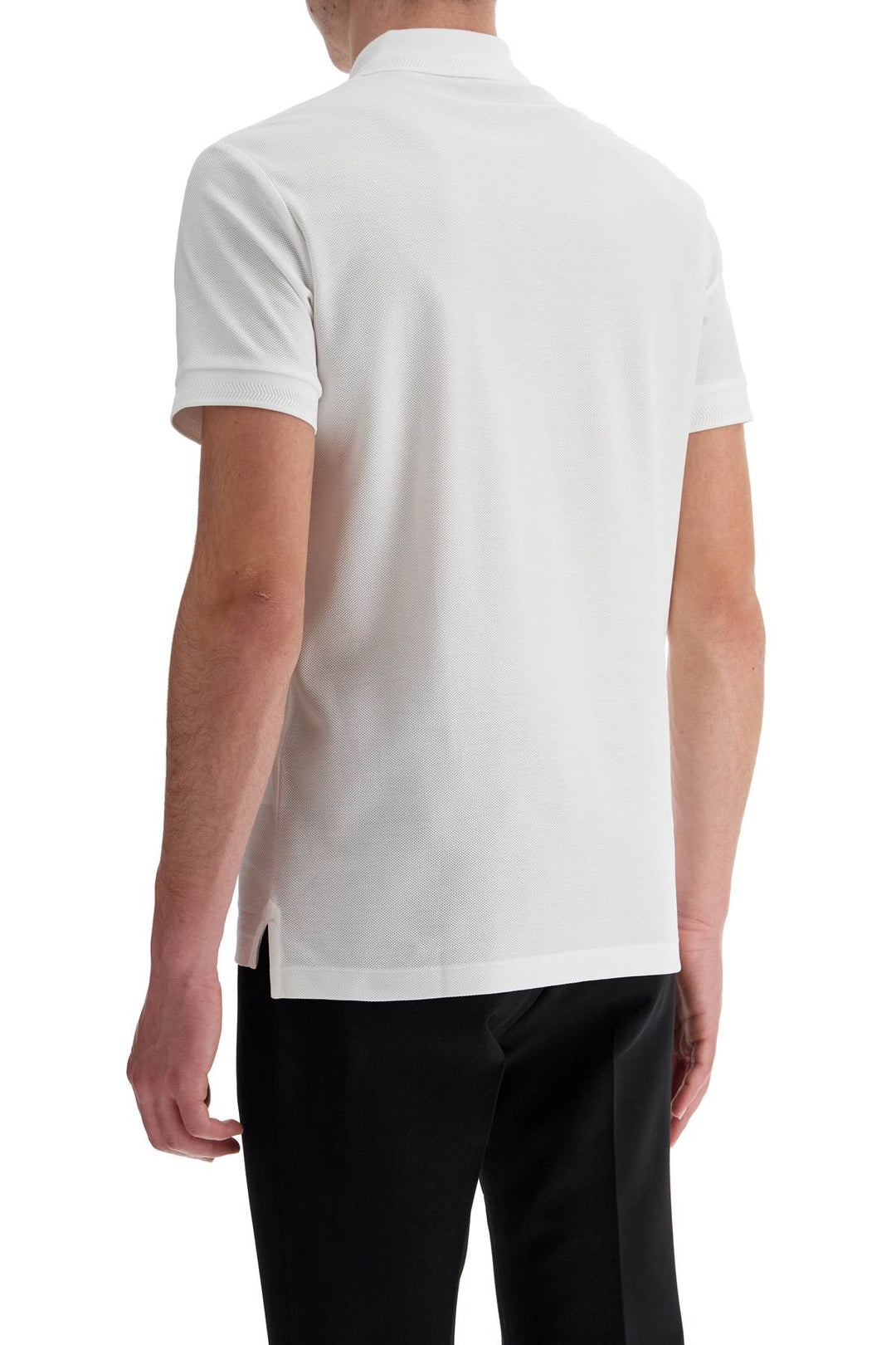 Burberry cotton polo with embroidered logo