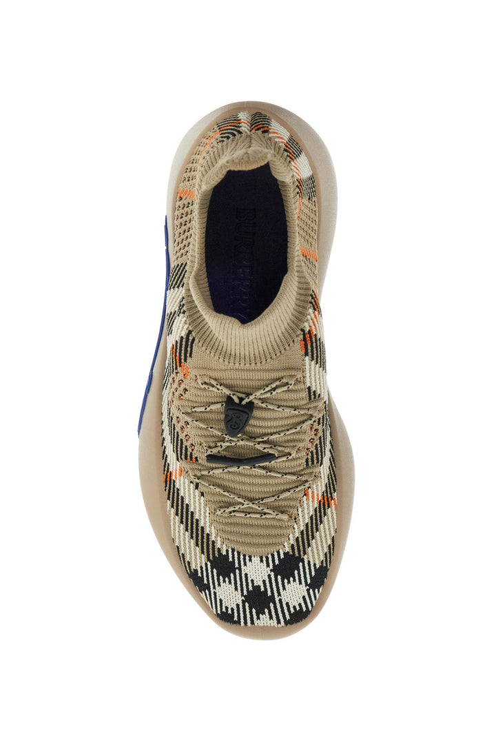 Burberry checkered knit neptune sneakers