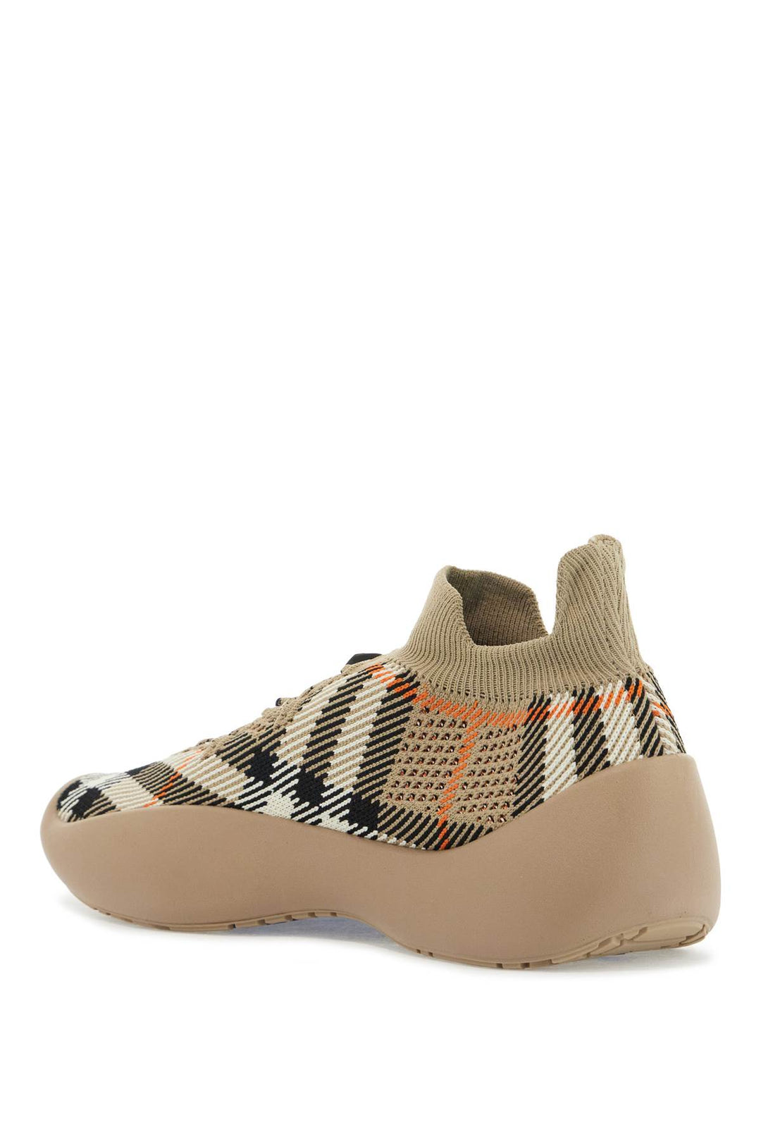 Burberry checkered knit neptune sneakers