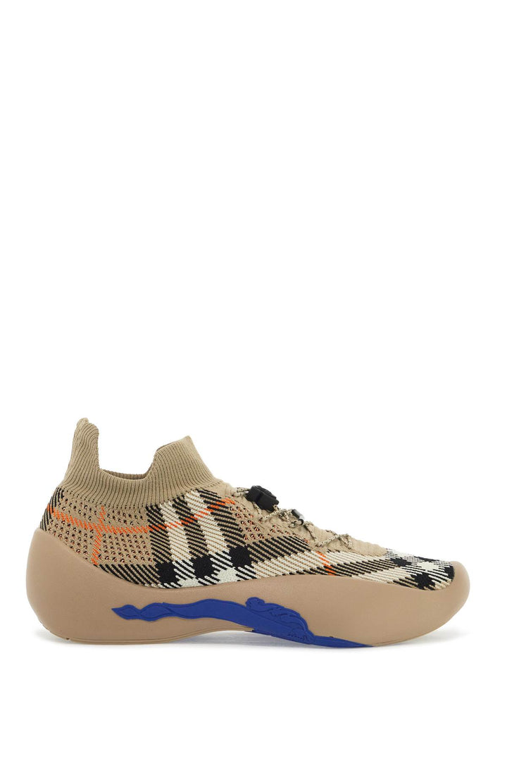 Burberry checkered knit neptune sneakers