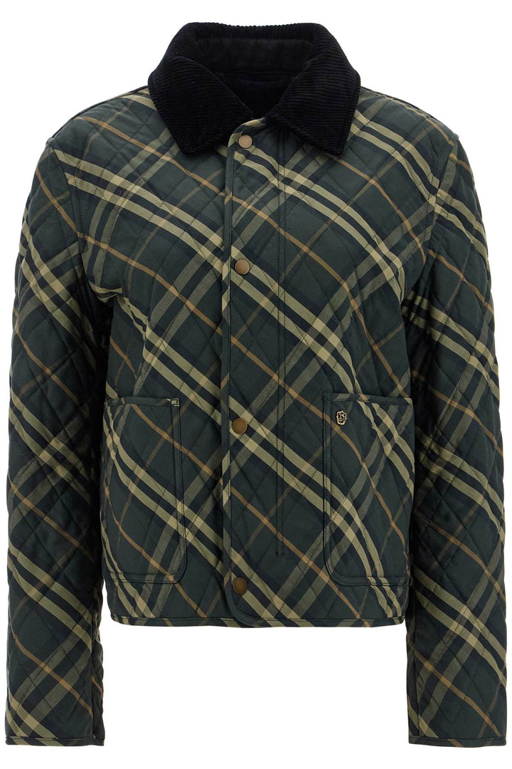 Burberry country check quilted cropped jacket