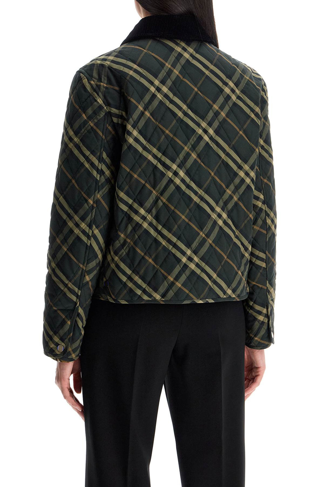 Burberry country check quilted cropped jacket