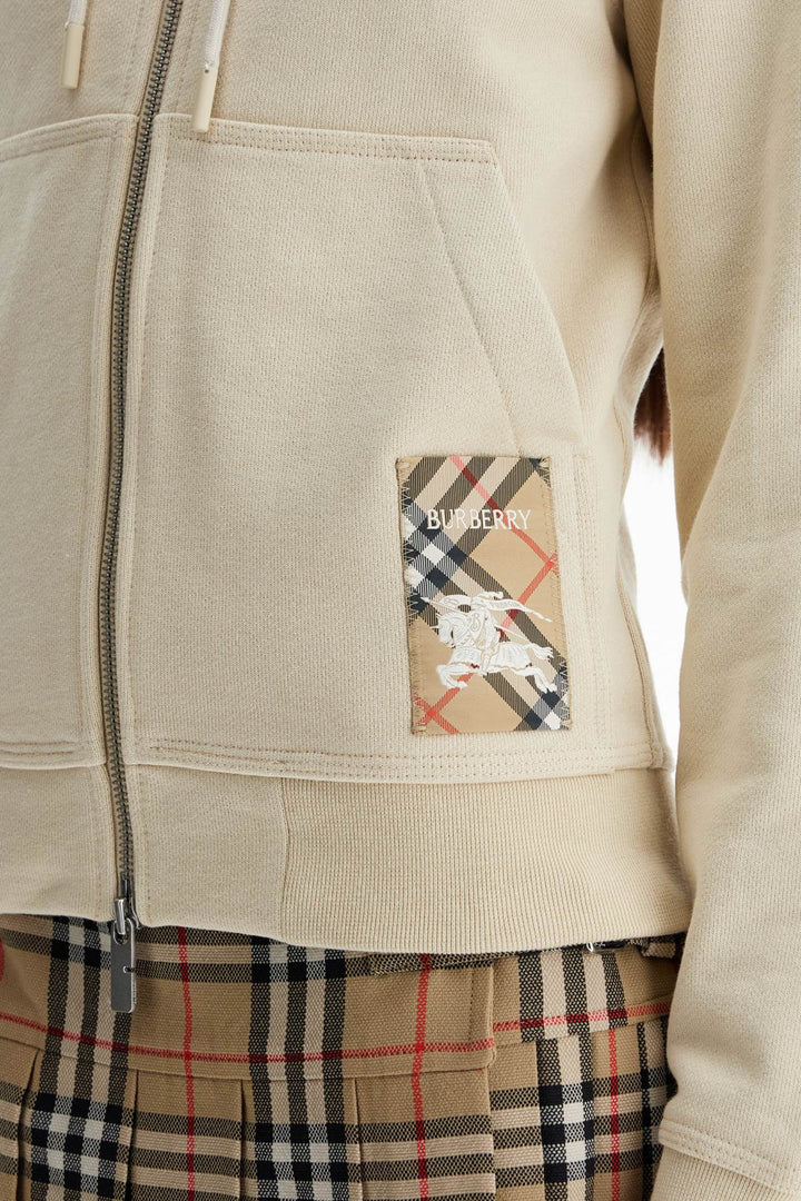 Burberry hooded zip-up sweatshirt