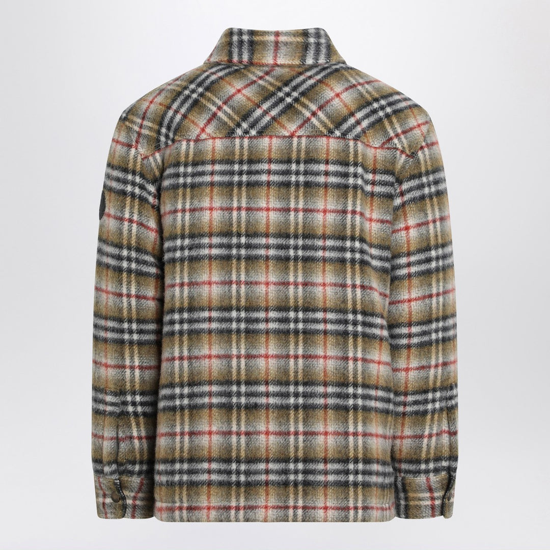 Burberry checked wool shirt jacket