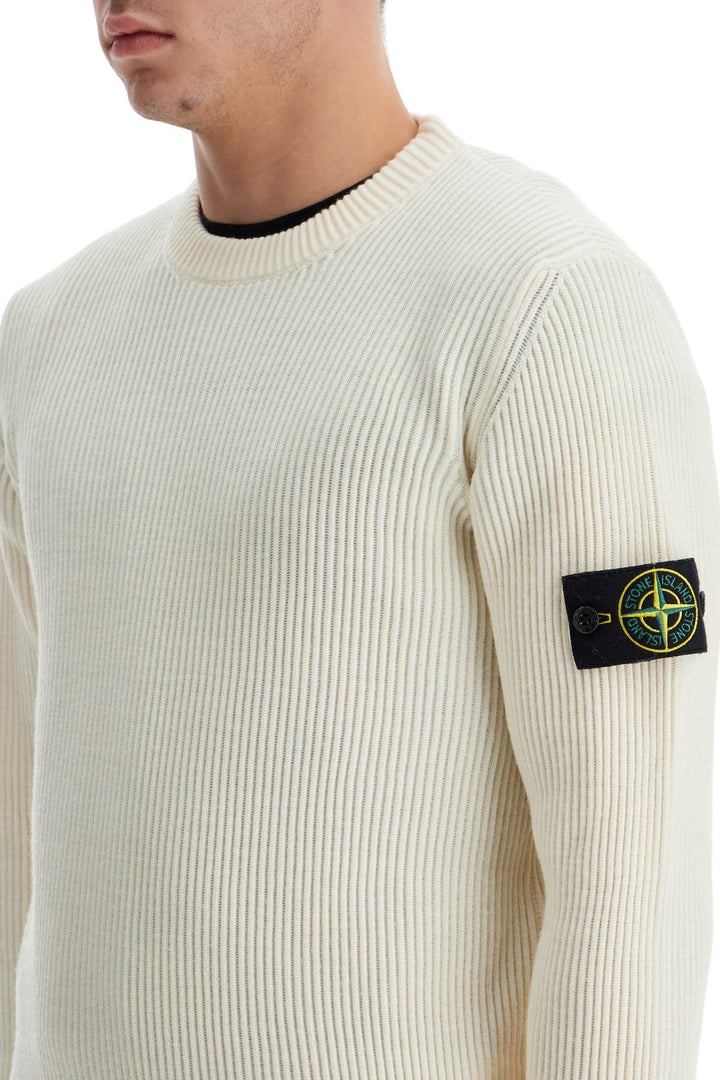 Stone Island ribbed wool crewneck sweater