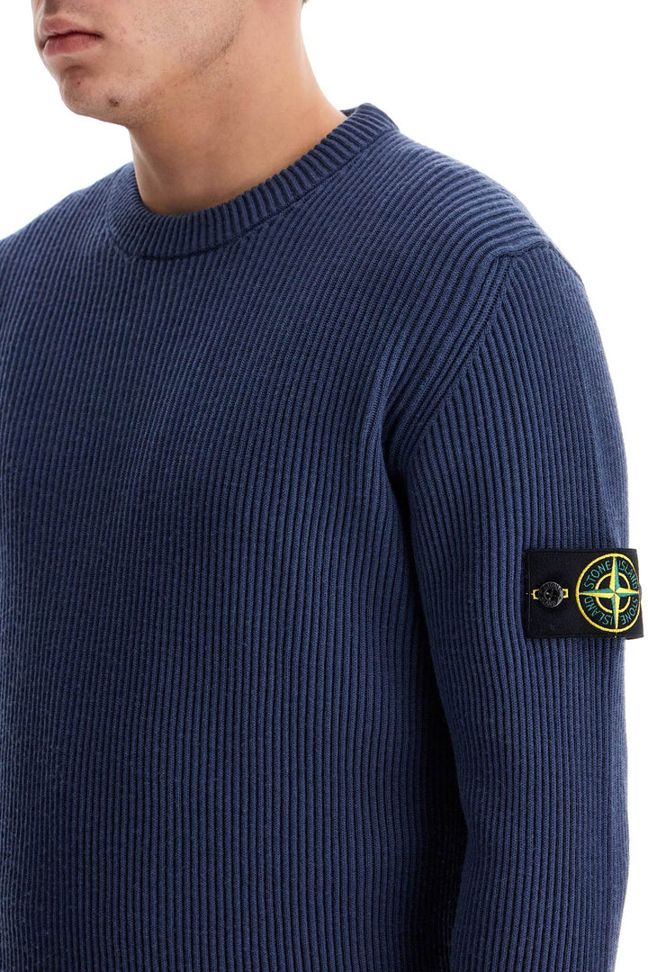 Stone Island ribbed wool crewneck sweater