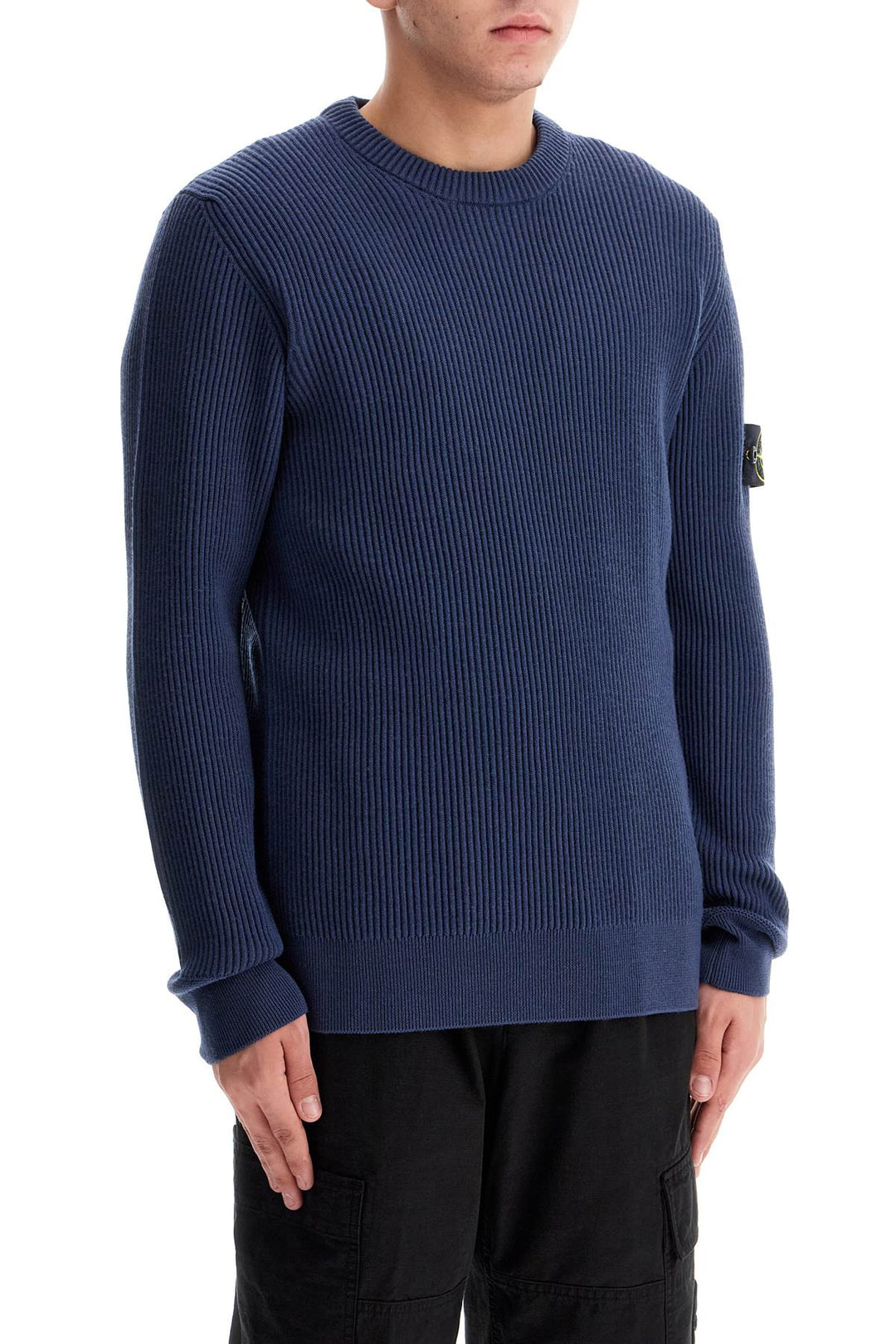 Stone Island ribbed wool crewneck sweater