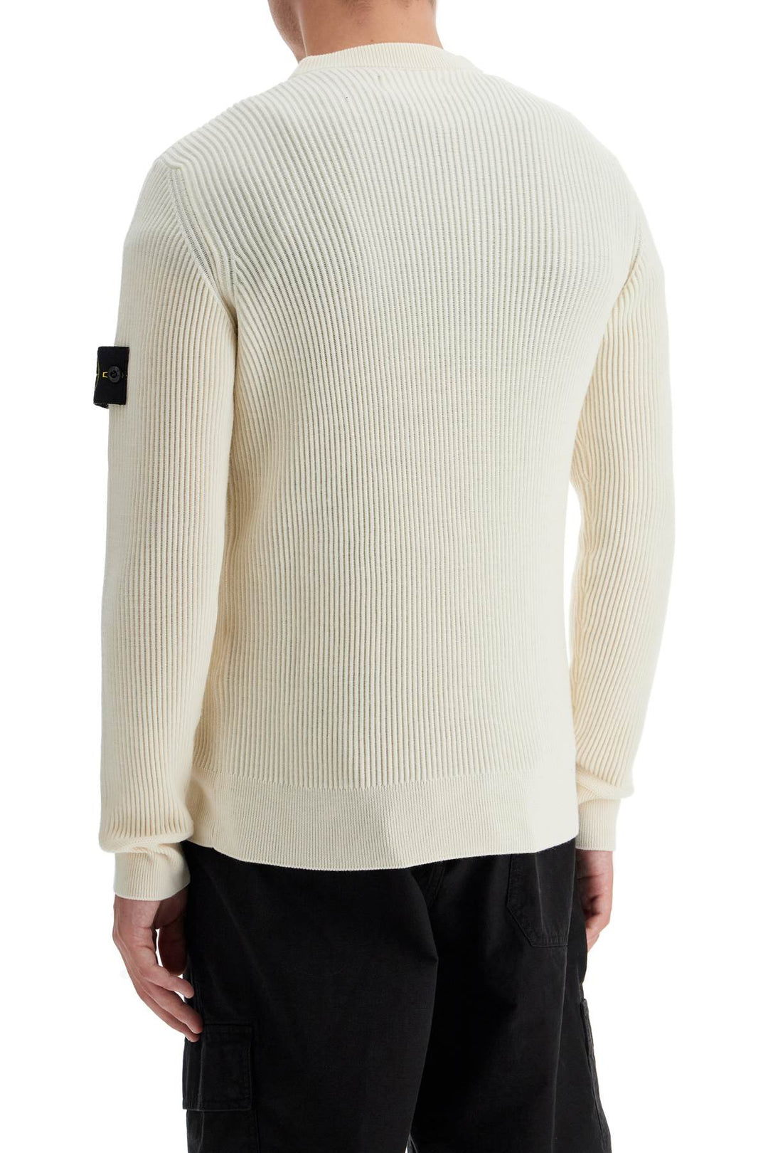 Stone Island ribbed wool crewneck sweater