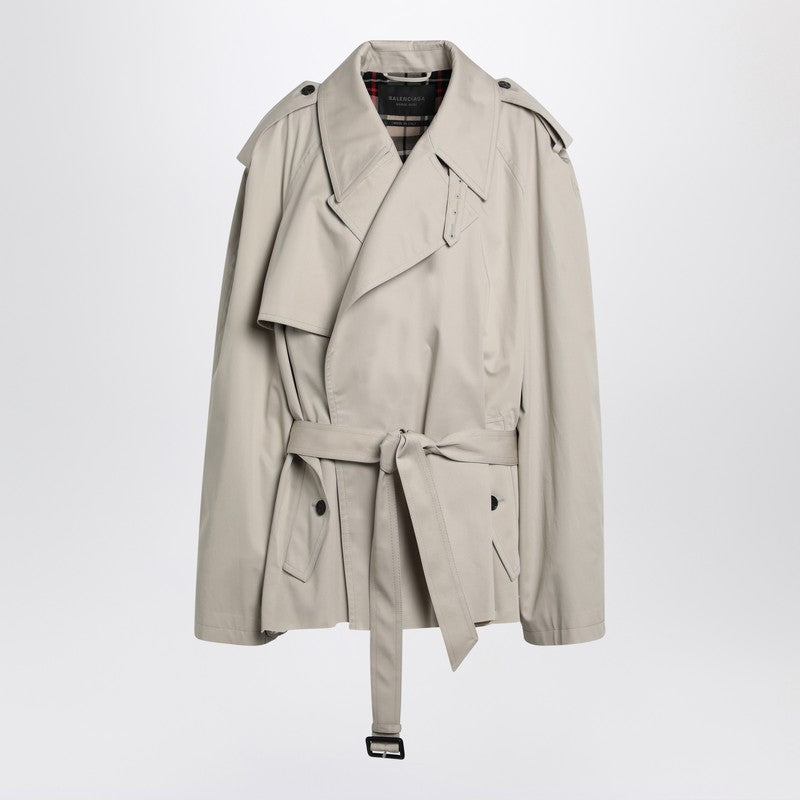 【関税＆送料込み】Balenciaga Cropped Trench Coat In Twill Balenciaga Cropped Trench – Vermillion