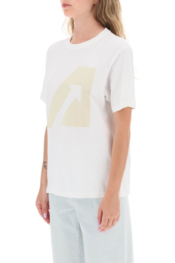 Autry T Shirt With Logo Print   Bianco