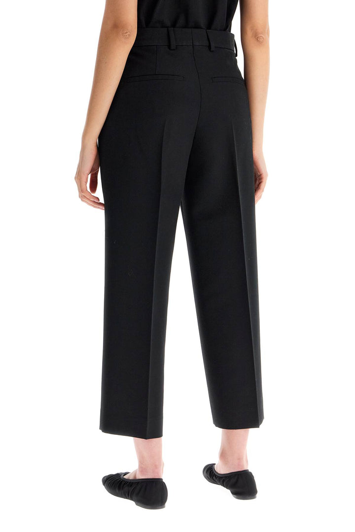 Toteme Cropped Wool Blend Trousers   Black
