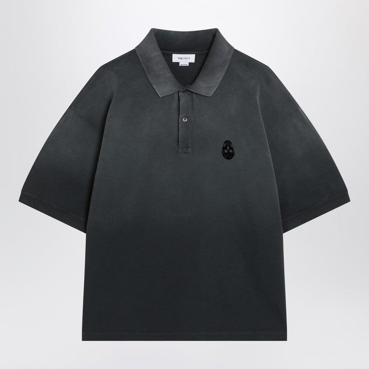 Alexander McQueen Faded effect polo shirt