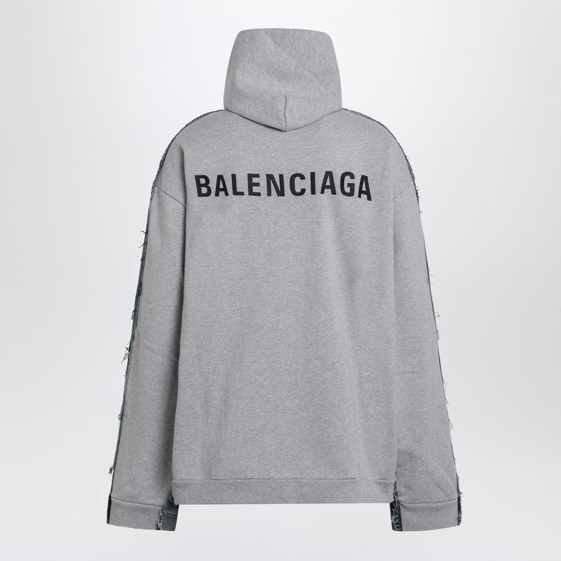 Balenciaga Denim and fleece cotton jacket