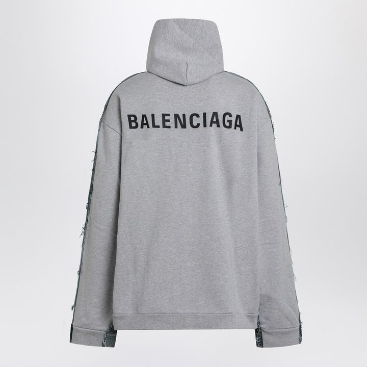 Balenciaga Denim and fleece cotton jacket