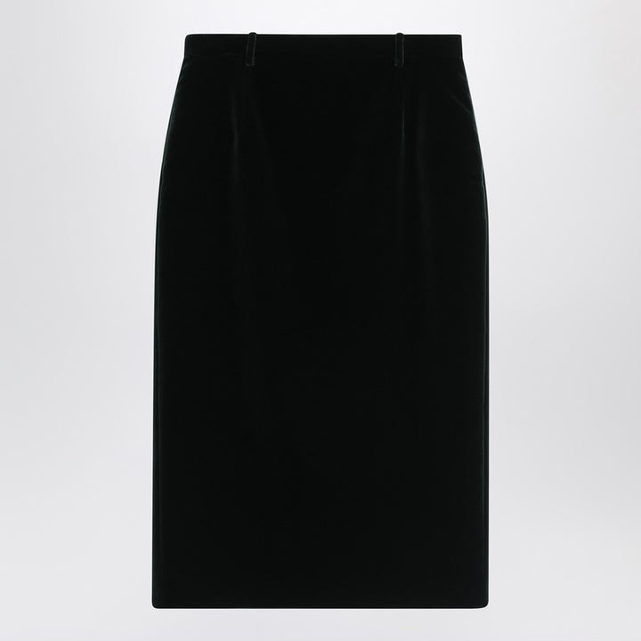 Saint Laurent velvet wrap midi skirt