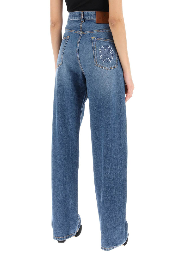 Etro Low Waisted Baggy Jeans   Blue
