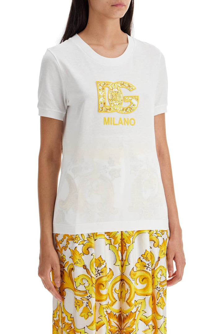 Dolce & Gabbana Majolica DG Patch T-Shirt White