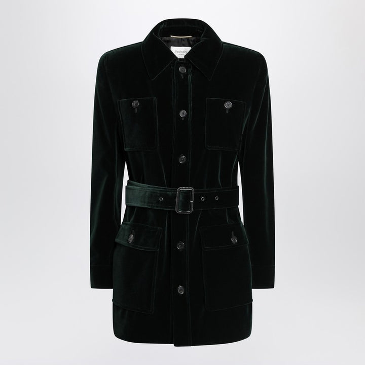 Saint Laurent velvet safari-style jacket