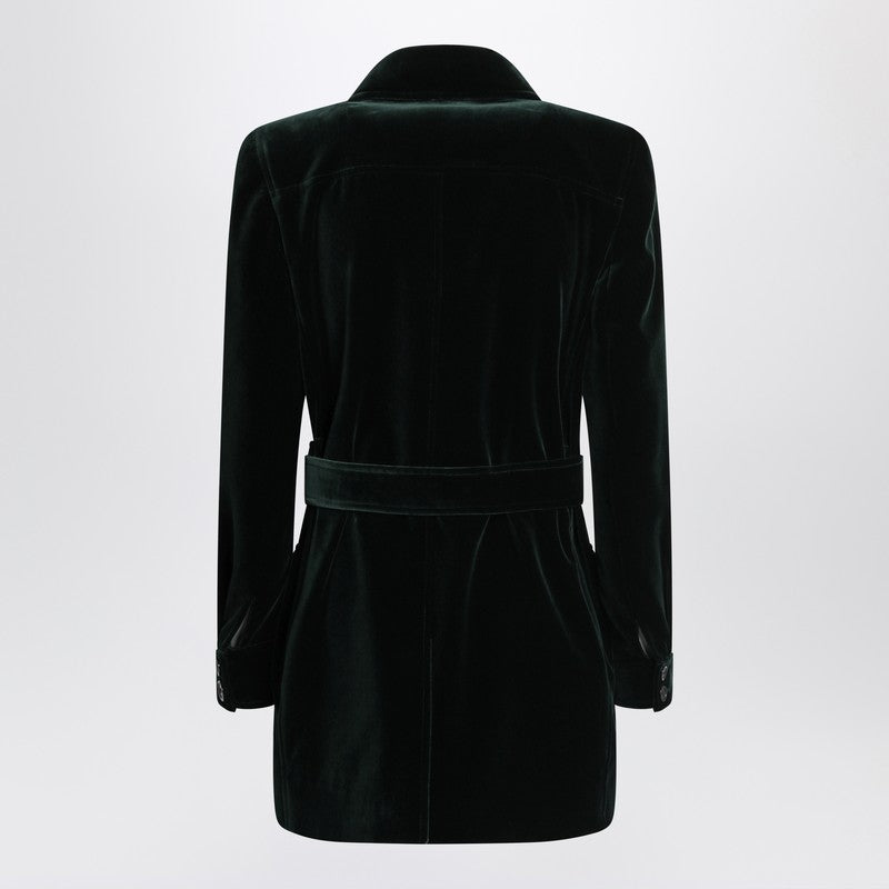 Saint Laurent velvet safari-style jacket