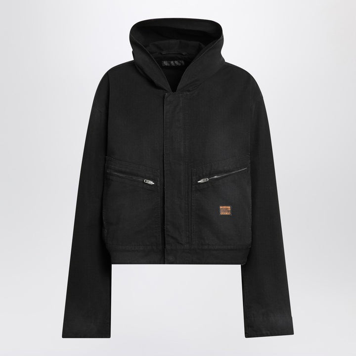 Balenciaga Cropped jacket with hood